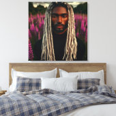 Bewaker van de lavendelvelden canvas afdruk (Insitu (Slaapkamer))