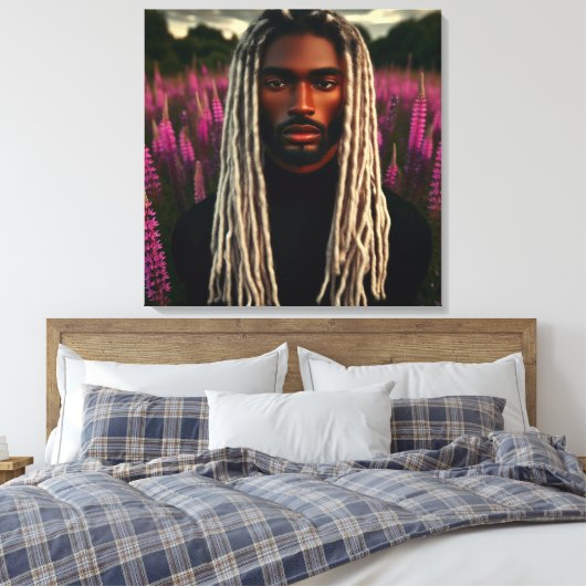 Bewaker van de lavendelvelden canvas afdruk (Insitu (Slaapkamer))