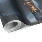 Bewaker van de Maan – De Zwarte Gevleugelde Wolf Cadeaupapier (Rol Hoek)