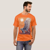 Bewaker van de Peaks: Majestic Golden Eagle T-shirt (Voorkant volledig)