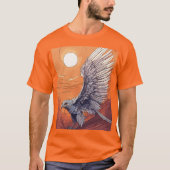 Bewaker van de Peaks: Majestic Golden Eagle T-shirt (Voorkant)