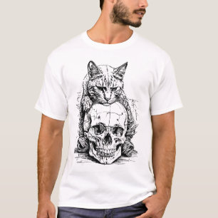Bewaker van de Schedel: Een donker kattenrijk T-shirt