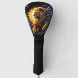 Bewaker van de Solaire Drempel – Leeuw van Balans Golfheadcover