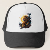 Bewaker van de Solaire Drempel – Leeuw van Balans  Trucker Pet (Voorkant)