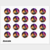 Bewaker van de Vrede | Lichtend Menselijk Wezen Ronde Sticker (Vel)