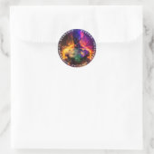 Bewaker van de Vrede | Lichtend Menselijk Wezen Ronde Sticker (Tas)