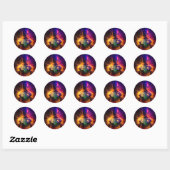 Bewaker van de Vrede | Lichtend Menselijk Wezen Ronde Sticker (Vel)