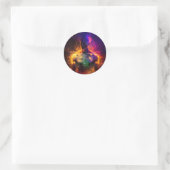 Bewaker van de Vrede | Lichtend Menselijk Wezen Ronde Sticker (Tas)