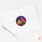 Bewaker van de Vrede | Lichtend Menselijk Wezen Ronde Sticker (Envelop)