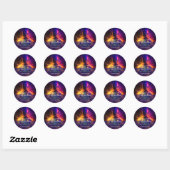 Bewaker van de Vrede | Lichtend Menselijk Wezen Ronde Sticker (Vel)
