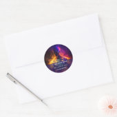 Bewaker van de Vrede | Lichtend Menselijk Wezen Ronde Sticker (Envelop)