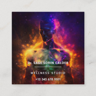 Bewaker van de Vrede   Lichtend Menselijk Wezen Vierkante Visitekaartje