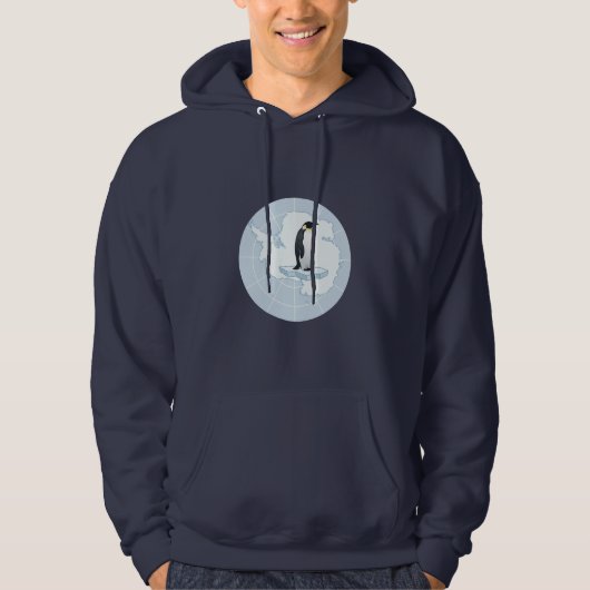 Bewaker van de Zuidpool Antarctica Vlag Hoodie (Voorkant)