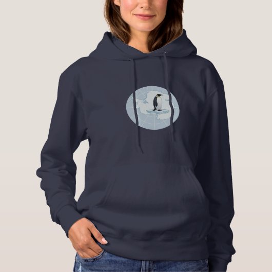 Bewaker van de Zuidpool Antarctica Vlag Hoodie (Voorkant)