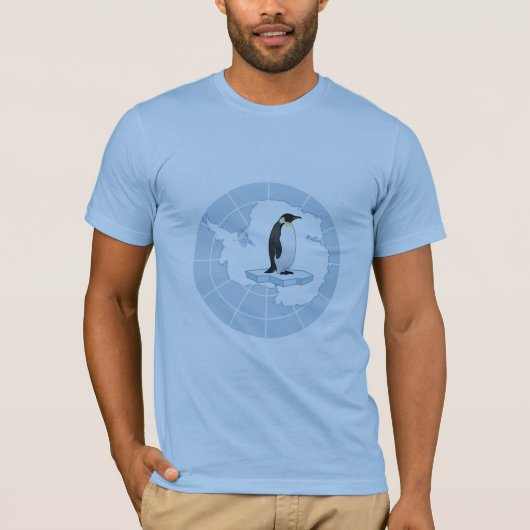 Bewaker van de Zuidpool Antarctica Vlag T-shirt (Voorkant)
