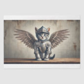 Bewaker van dromen: de gevleugelde ridder kitten tissuepapier (Voorkant)