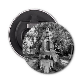 Bewaker van het bos button flesopener