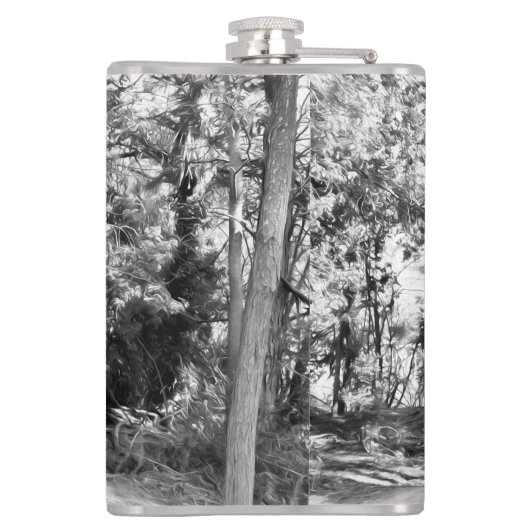 Bewaker van het bos heupfles (Achterkant)