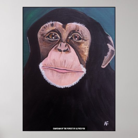 Bewaker van het bos Schilderij van Alfred Fox Poster (Voorkant)