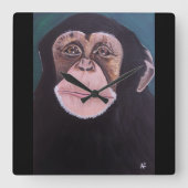 Bewaker van het bos Schilderij van Alfred Fox Vierkante Klok (Voorkant)