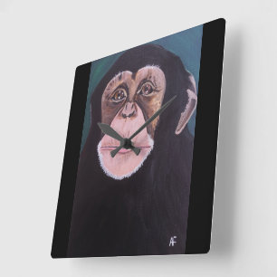 Bewaker van het bos Schilderij van Alfred Fox Vierkante Klok