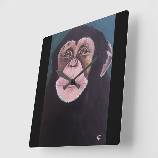Bewaker van het bos Schilderij van Alfred Fox Vierkante Klok (Hoek)
