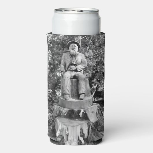 Bewaker van het bos seltzer blikjeskoeler (Seltzer Achterkant)