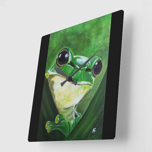Bewaker van het Water Schilderij van Alfred Fox Vierkante Klok (Hoek)