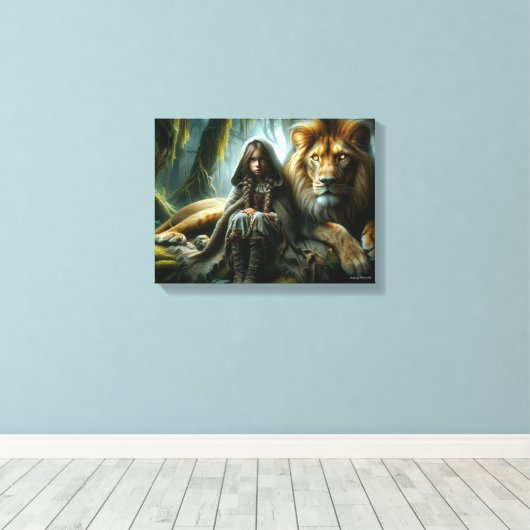 "Bewaker van het wild" Canvas Afdruk (Insitu (Houten vloer))