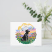Bewaker - Zwarte Labrador Retriever Briefkaart (Staand voorkant)