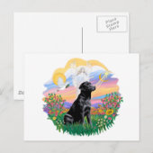 Bewaker - Zwarte Labrador Retriever Briefkaart (Voorkant / Achterkant)