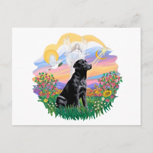Bewaker - Zwarte Labrador Retriever Briefkaart (Voorkant)