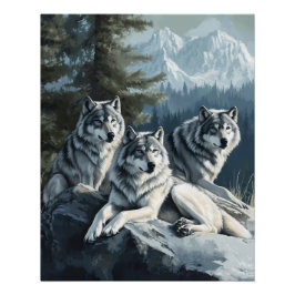 Bewakers van de Peaks - Wolf Poster