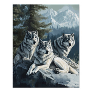 Bewakers van de Peaks - Wolf Poster