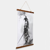 Bewakers van eer: De Stoïcijnse Samoerai Hangend Wandkleed (Gebogen)