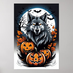 Bewakers van Halloween Pumpkins Poster