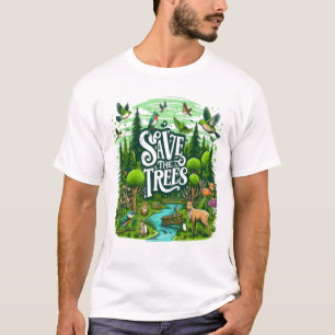 Bewakers van het bos: Red onze bomen T-shirt