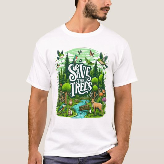 Bewakers van het bos: Red onze bomen T-shirt (Voorkant)