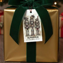 Bewakers van Kerstmis Nutcracker Cadeaubijschrift