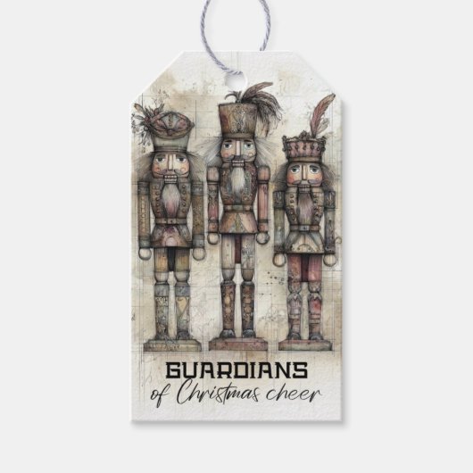 Bewakers van Kerstmis Nutcracker Cadeaubijschrift Cadeaulabel (Voorkant)
