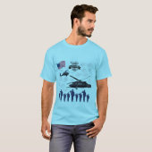Bewakers van vrijheid blauw t-shirt (Voorkant volledig)