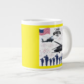 Bewakers van vrijheid geel grote koffiekop (Voorkant rechts)