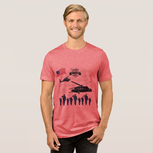 Bewakers van vrijheid rood Tri-Blend shirt (Voorkant volledig)
