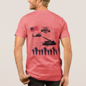 Bewakers van vrijheid rood Tri-Blend shirt (Achterkant)