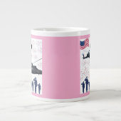 Bewakers van vrijheid roze grote koffiekop (Voorkant)