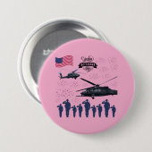 Bewakers van vrijheid roze ronde button 7,6 cm (Voorkant /achterkant)