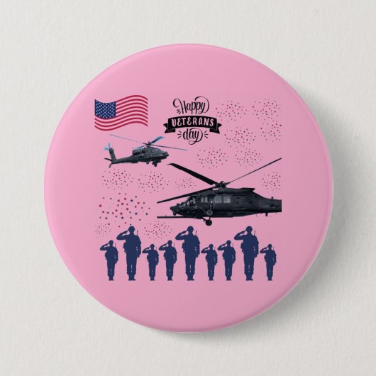 Bewakers van vrijheid roze ronde button 7,6 cm (Voorkant)