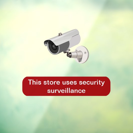 Bewaking van beveiligingen Statisch venster Kling- Raamsticker (Vel 3)