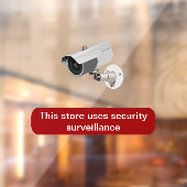 Bewaking van beveiligingen Statisch venster Kling- Raamsticker (Vel 2)