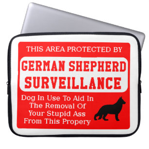 bewaking van duitse herdershond laptop sleeve